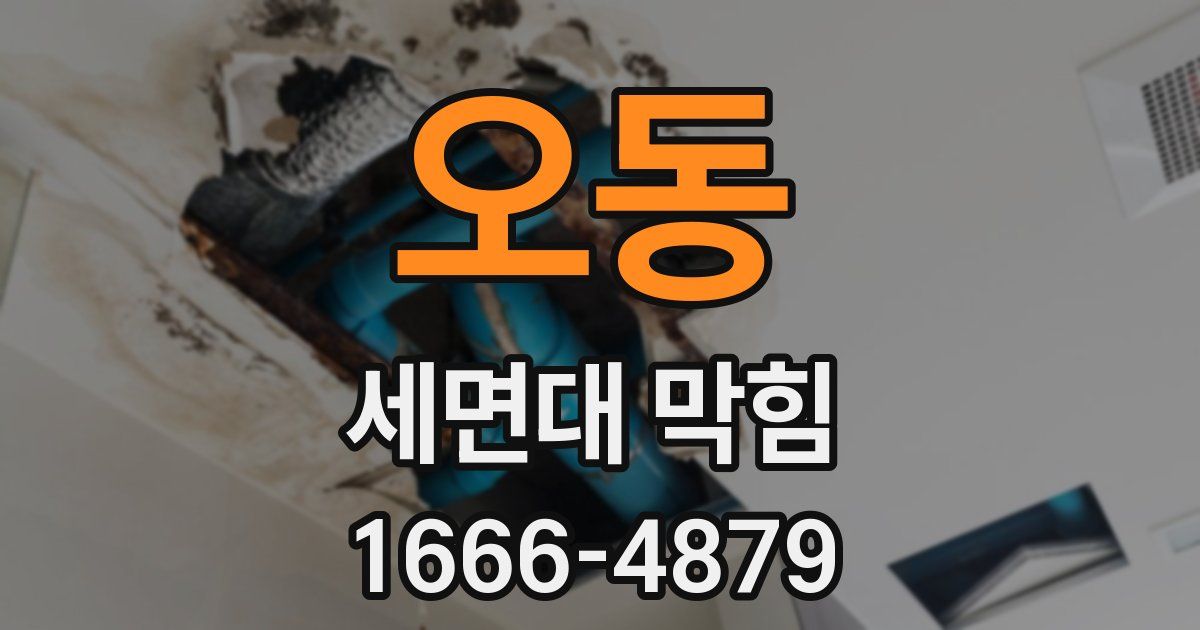 오동 세면대 막힘