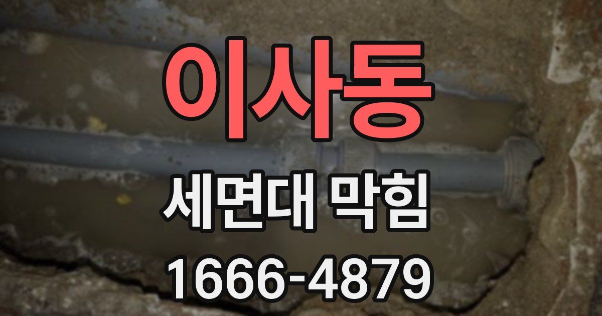 이사동 세면대 막힘