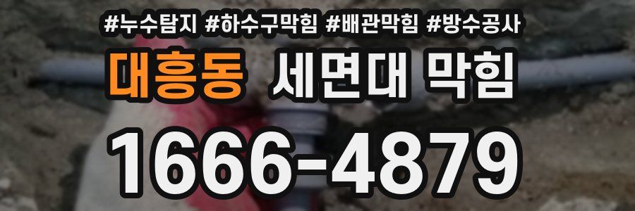 대흥동 세면대 막힘