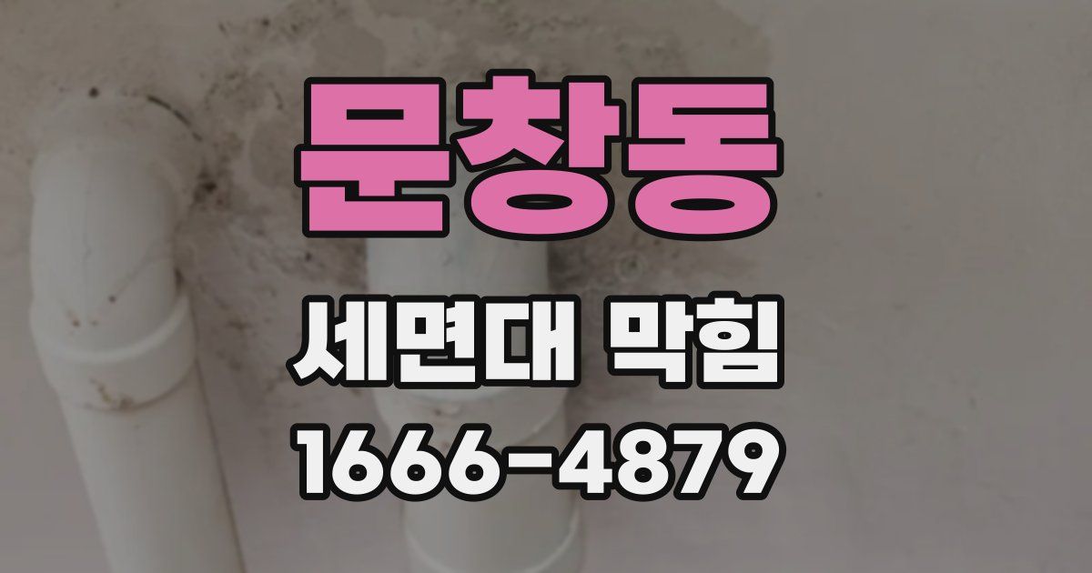 문창동 세면대 막힘