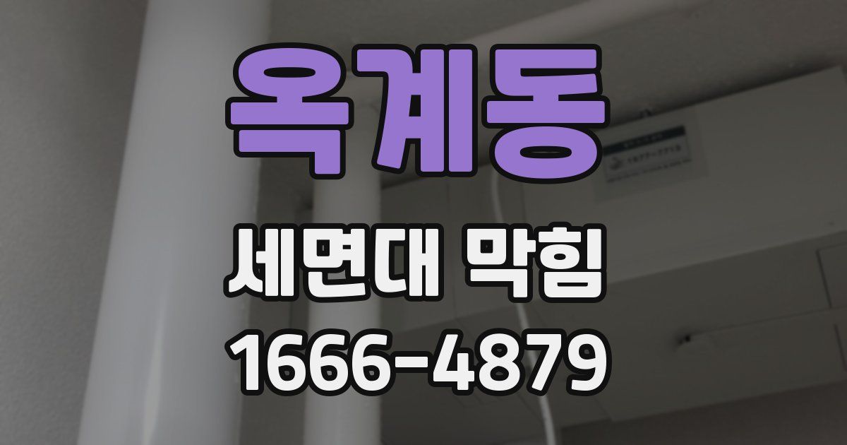 옥계동 세면대 막힘