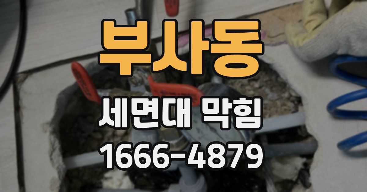 부사동 세면대 막힘