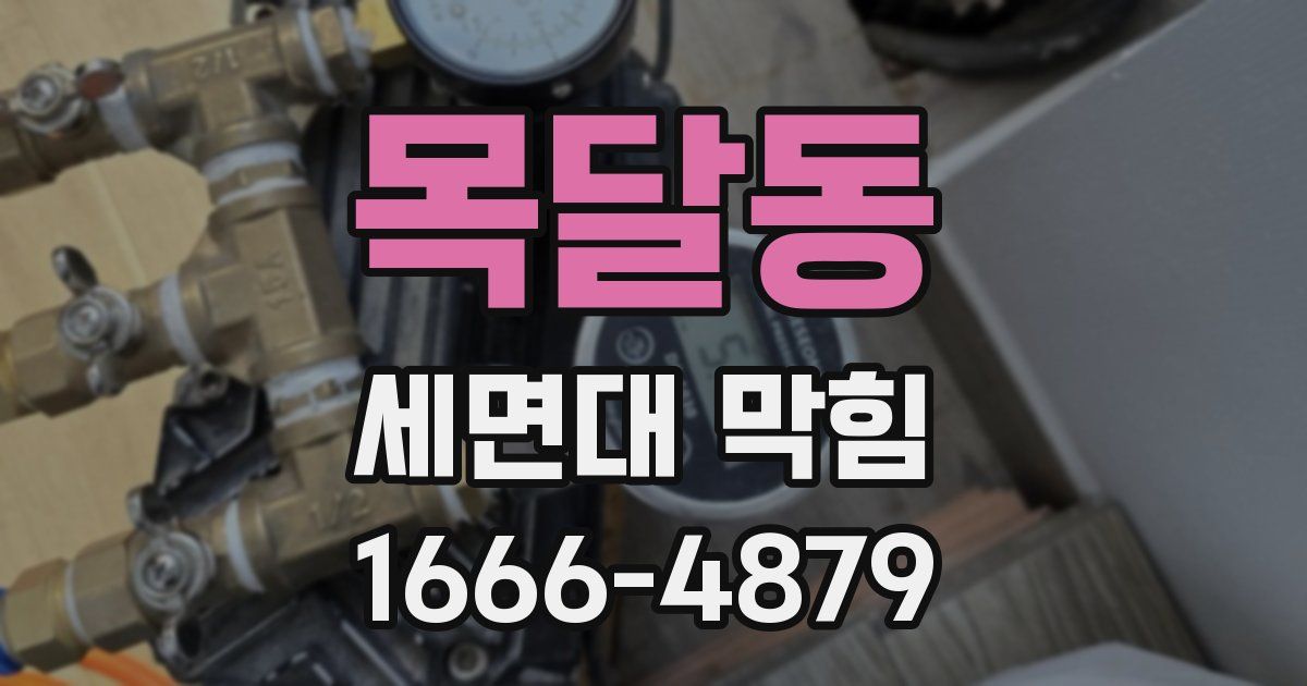 목달동 세면대 막힘