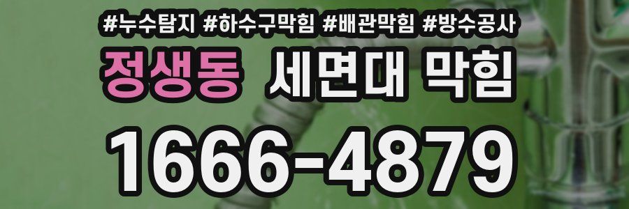 정생동 세면대 막힘