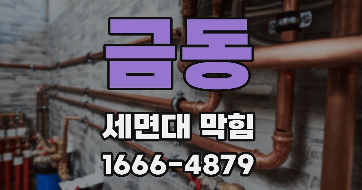 금동 세면대 막힘