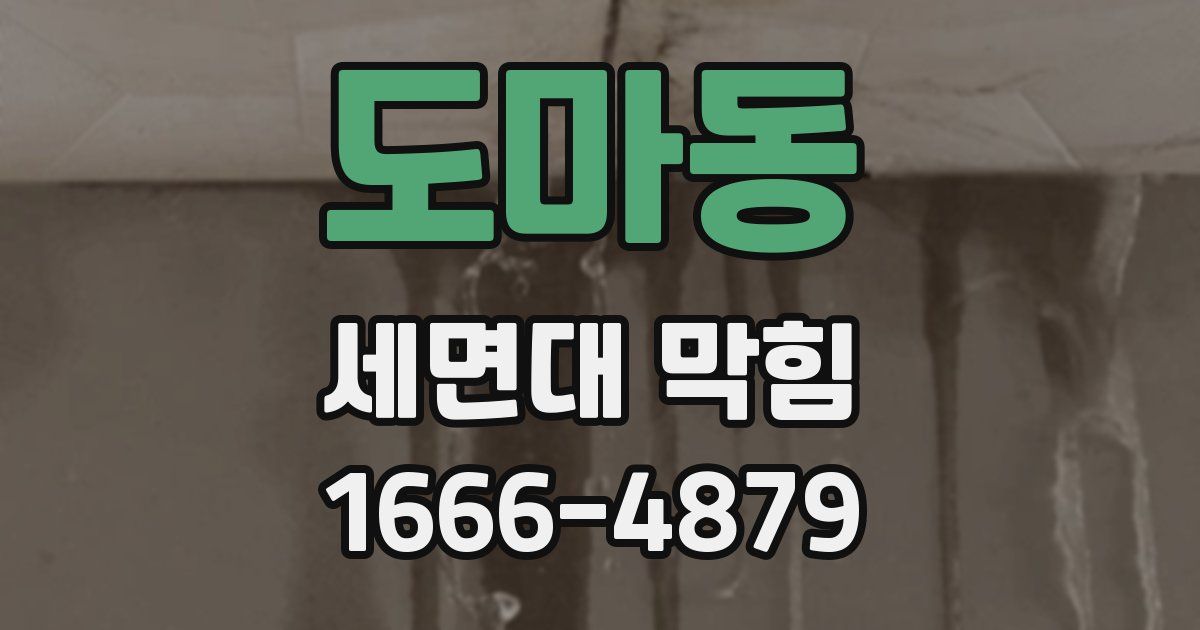 도마동 세면대 막힘