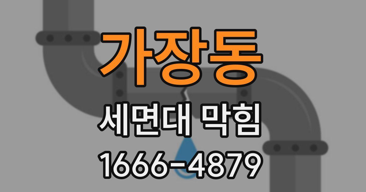 가장동 세면대 막힘