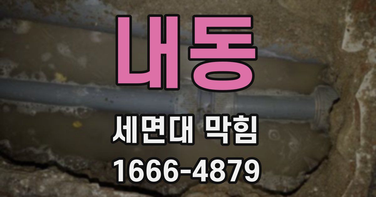 내동 세면대 막힘