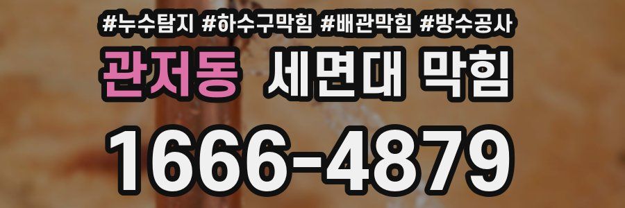 관저동 세면대 막힘
