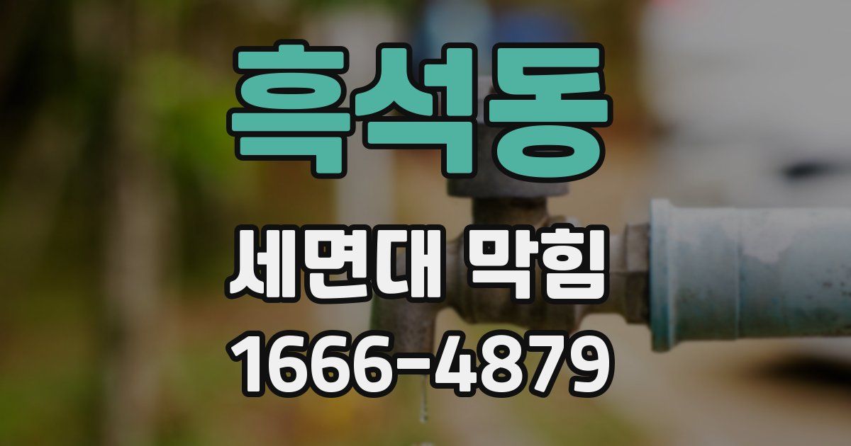 흑석동 세면대 막힘