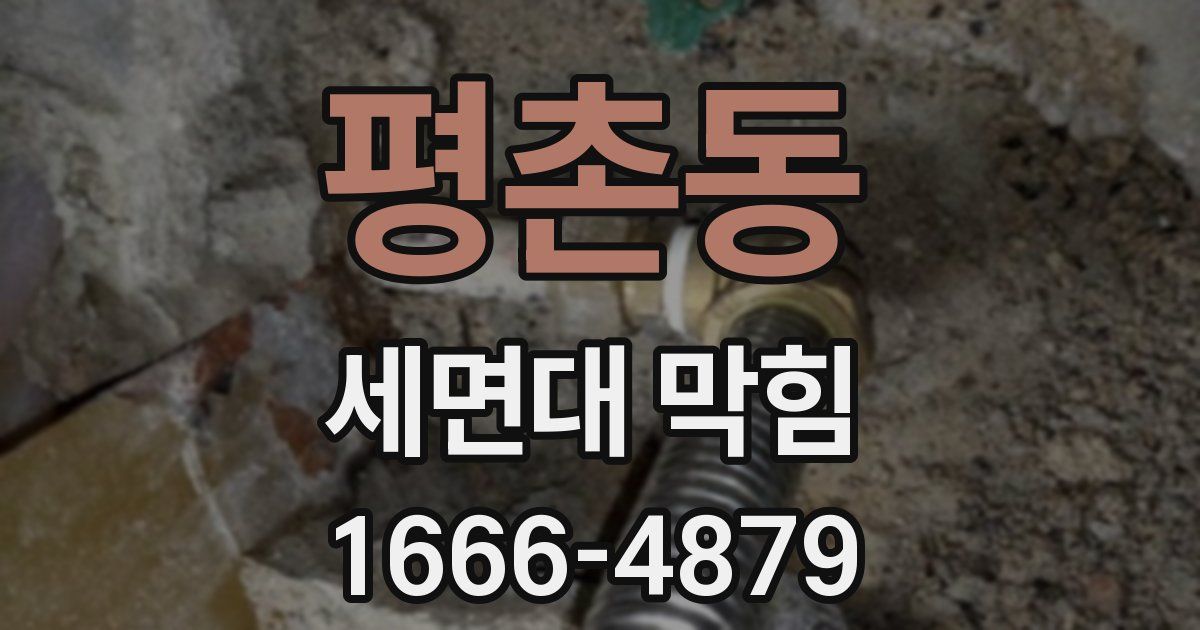 평촌동 세면대 막힘