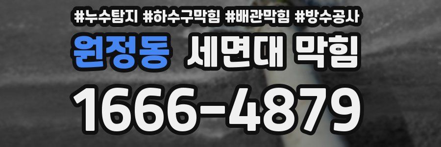 원정동 세면대 막힘