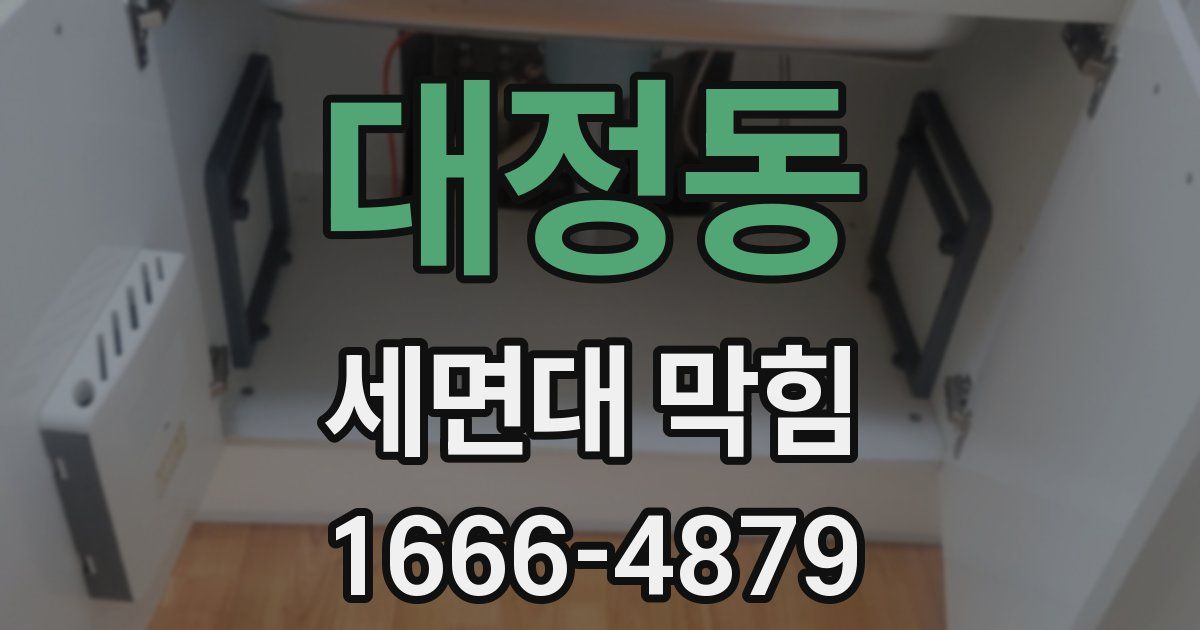 대정동 세면대 막힘