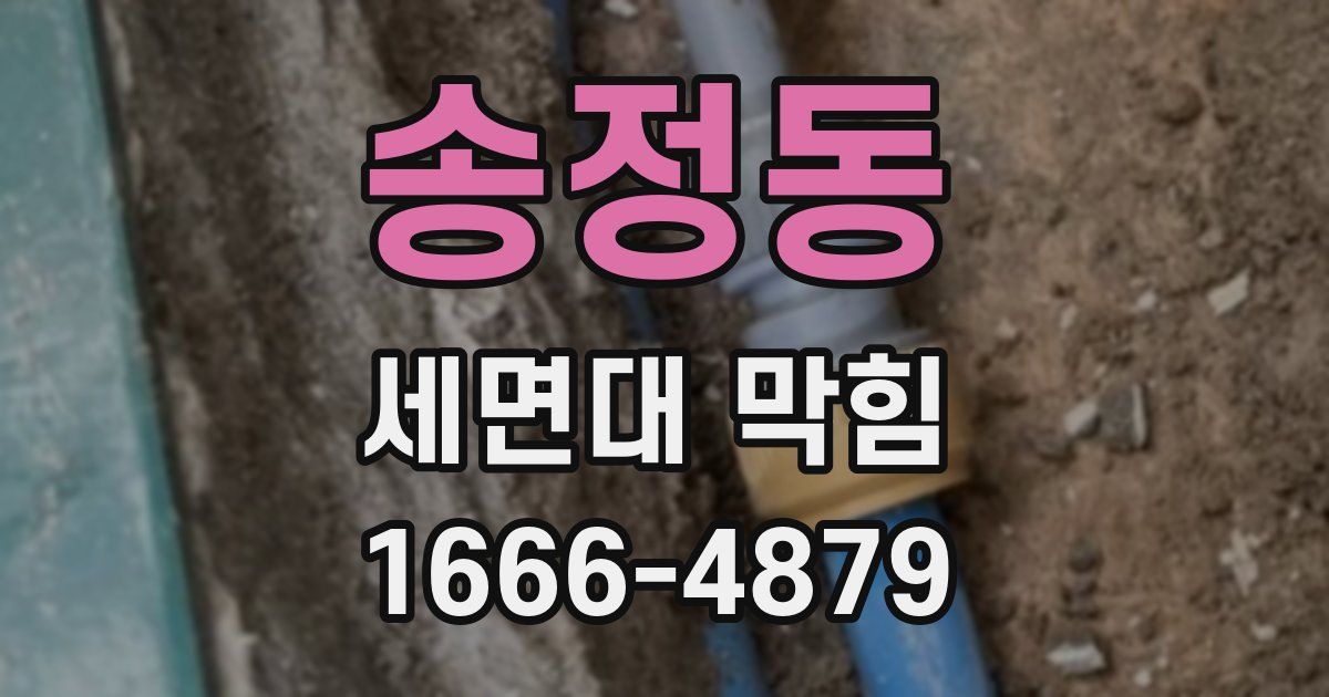 송정동 세면대 막힘