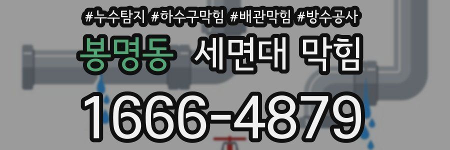 봉명동 세면대 막힘