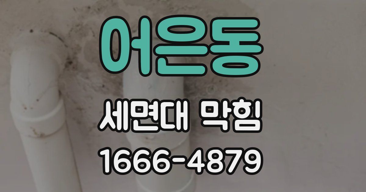어은동 세면대 막힘
