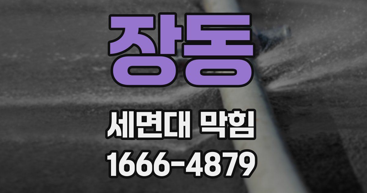 장동 세면대 막힘