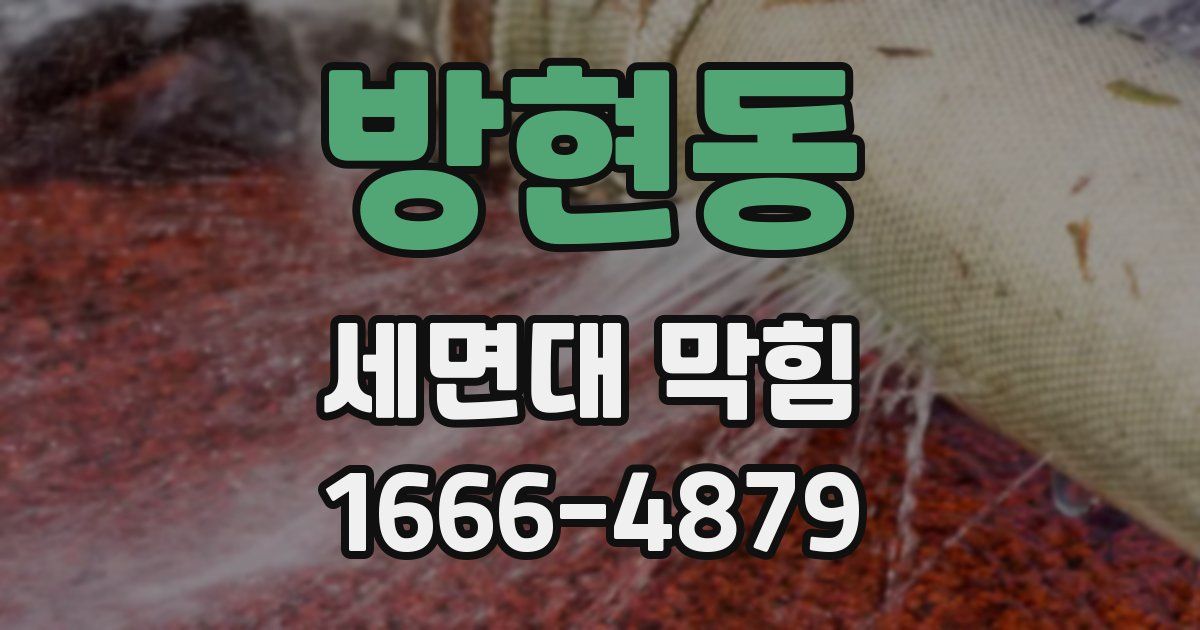 방현동 세면대 막힘