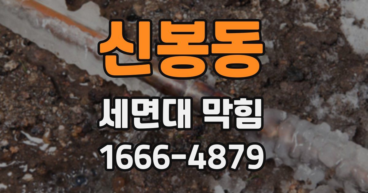신봉동 세면대 막힘