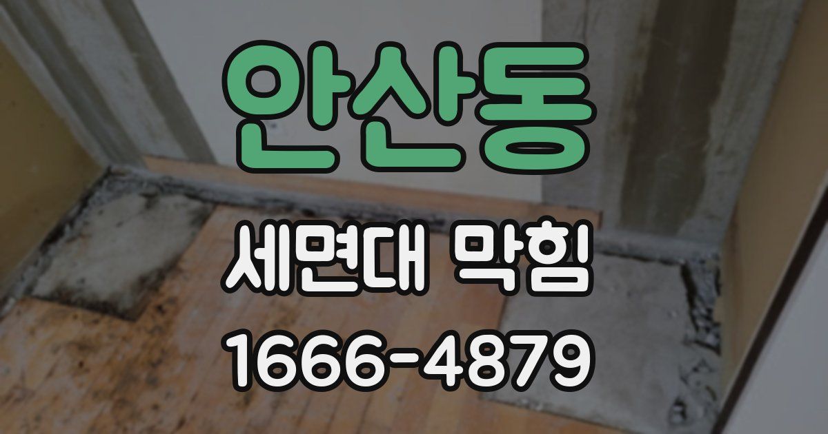 안산동 세면대 막힘