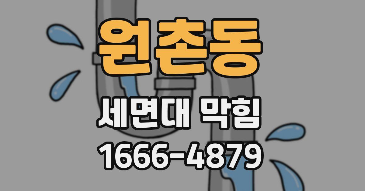 원촌동 세면대 막힘