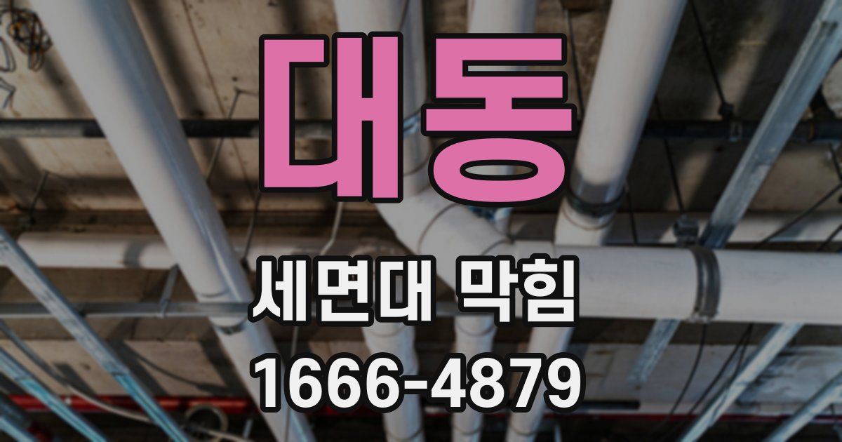 대동 세면대 막힘