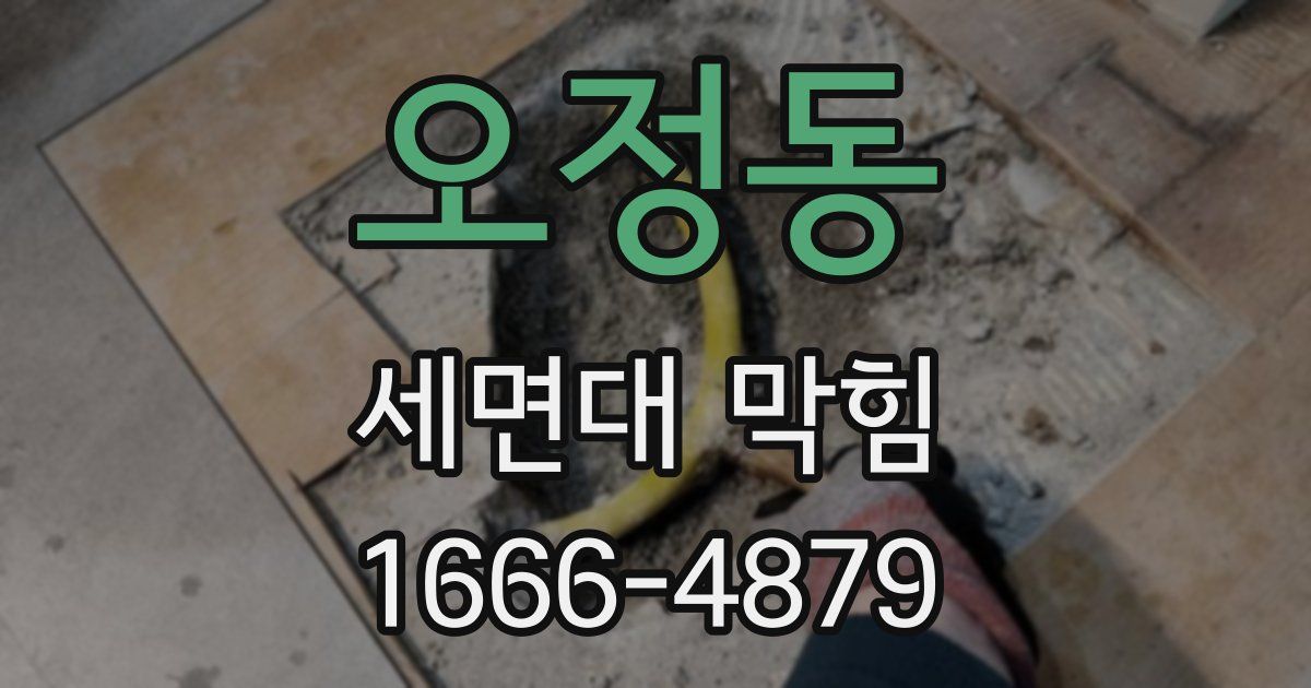 오정동 세면대 막힘