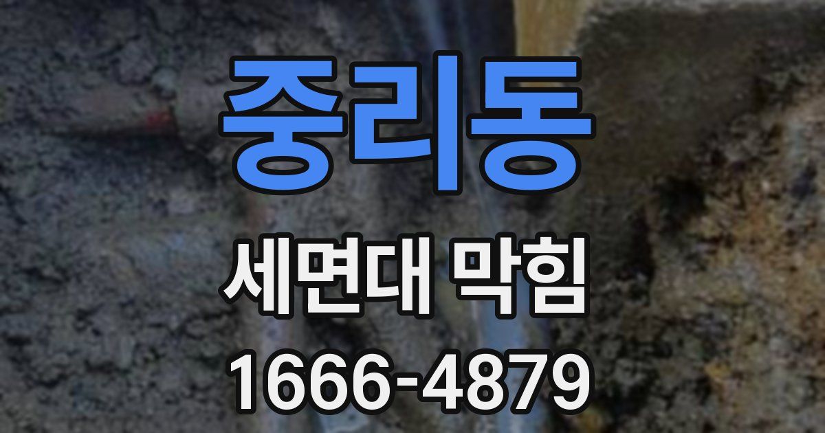 중리동 세면대 막힘