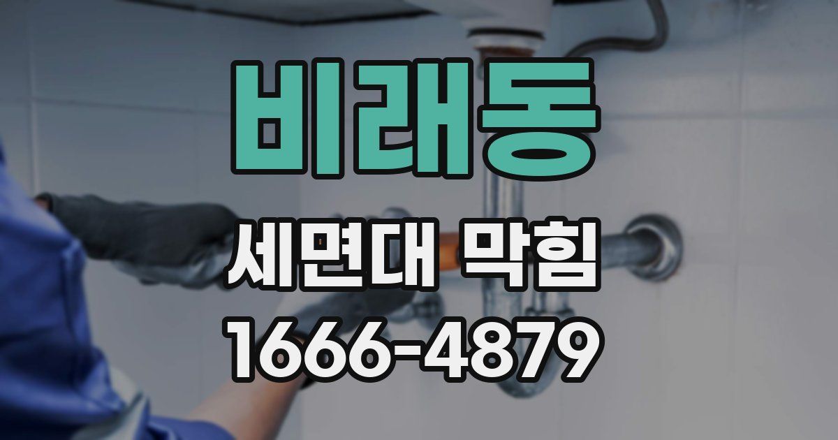 비래동 세면대 막힘