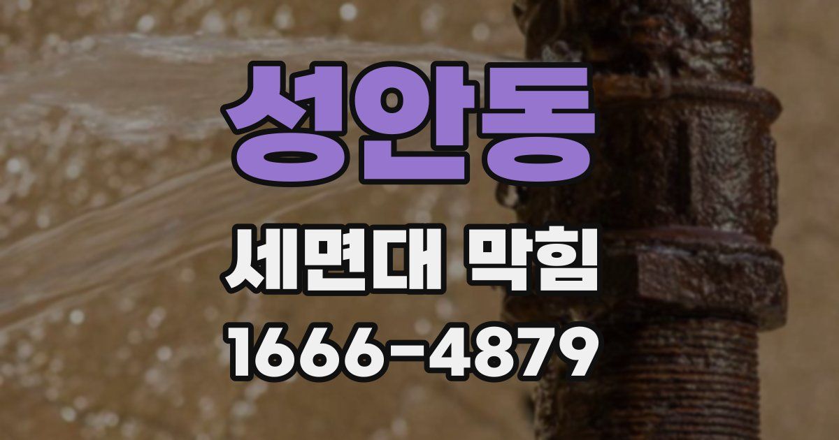 성안동 세면대 막힘