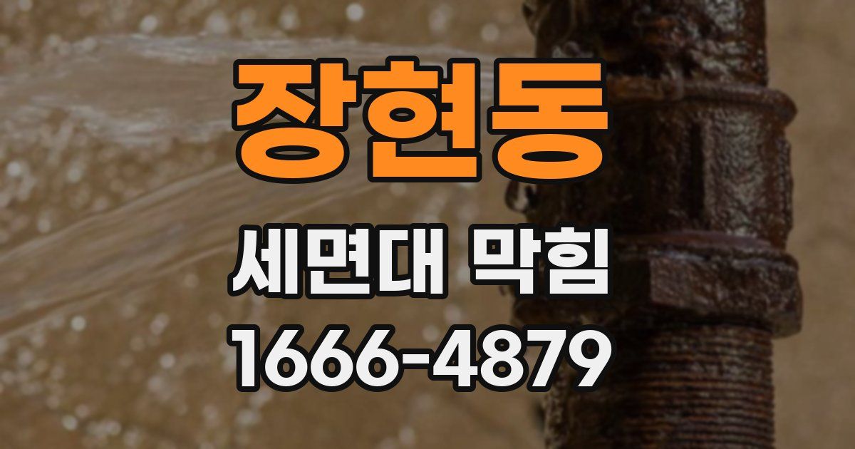 장현동 세면대 막힘