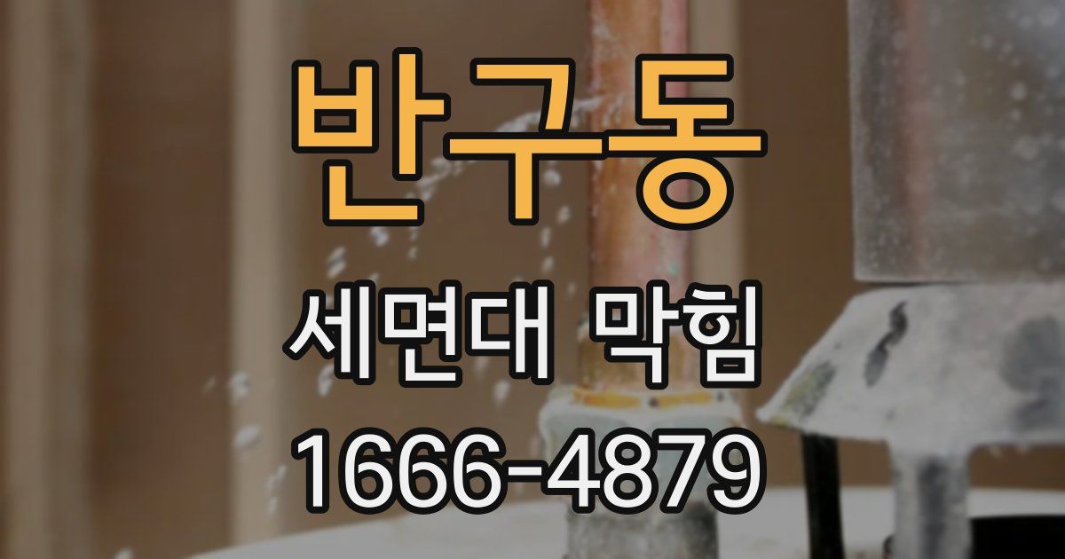 반구동 세면대 막힘