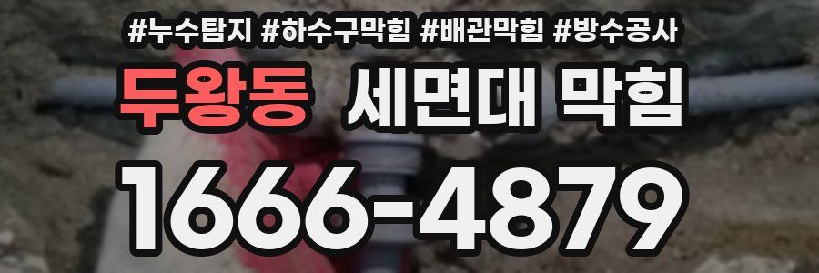 두왕동 세면대 막힘