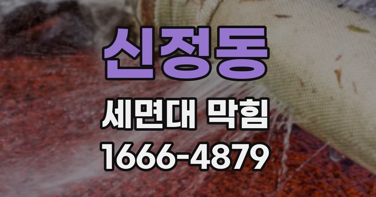 신정동 세면대 막힘