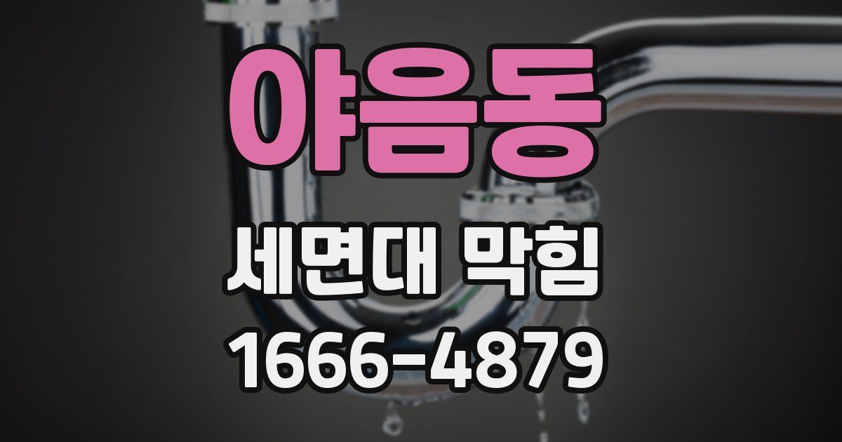 야음동 세면대 막힘
