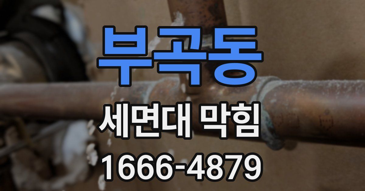 부곡동 세면대 막힘