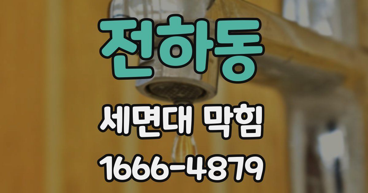 전하동 세면대 막힘