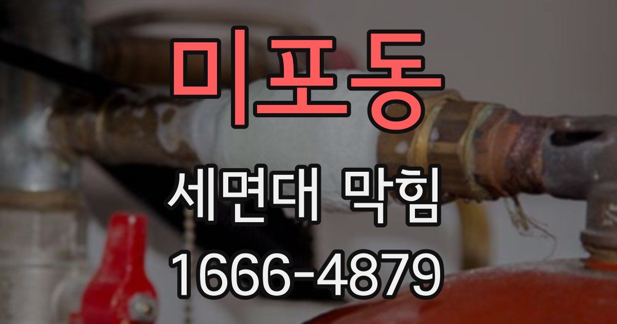 미포동 세면대 막힘
