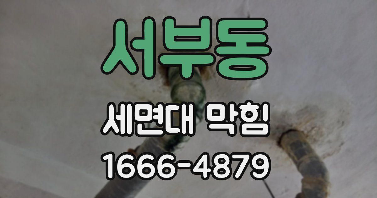 서부동 세면대 막힘