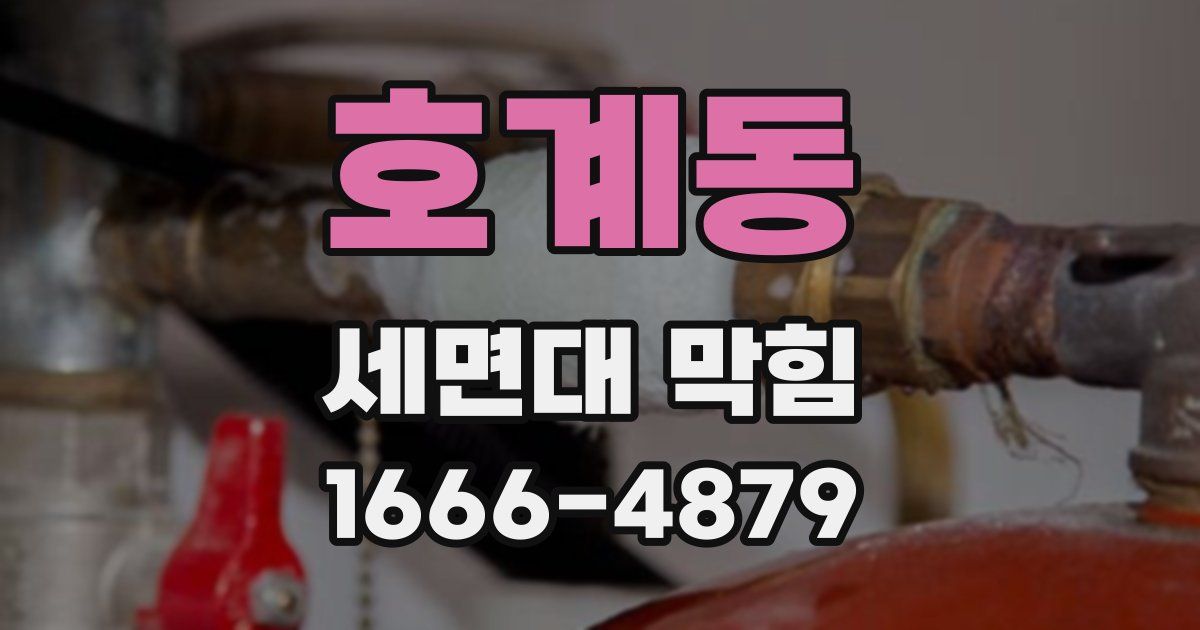 호계동 세면대 막힘