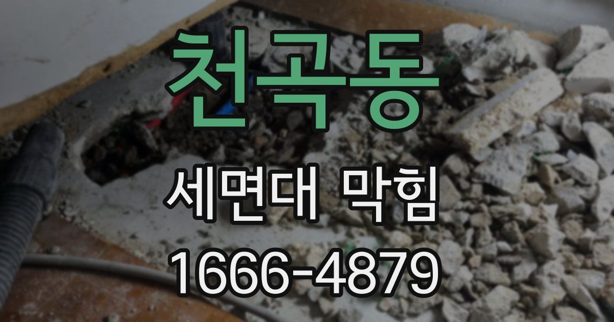 천곡동 세면대 막힘