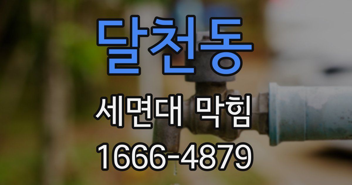 달천동 세면대 막힘