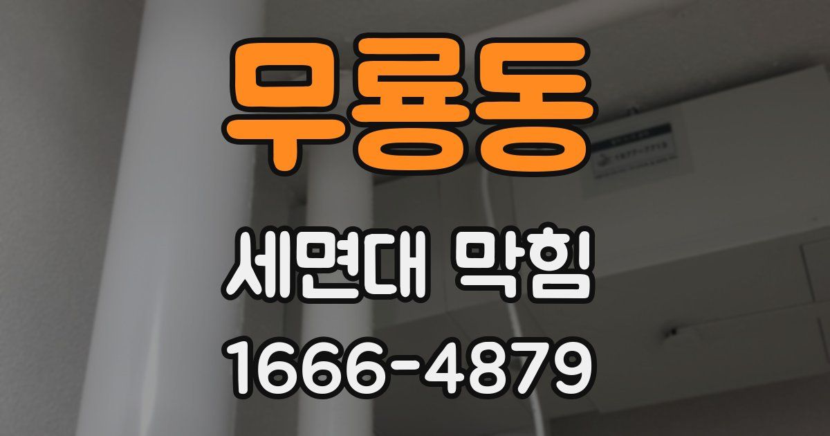 무룡동 세면대 막힘