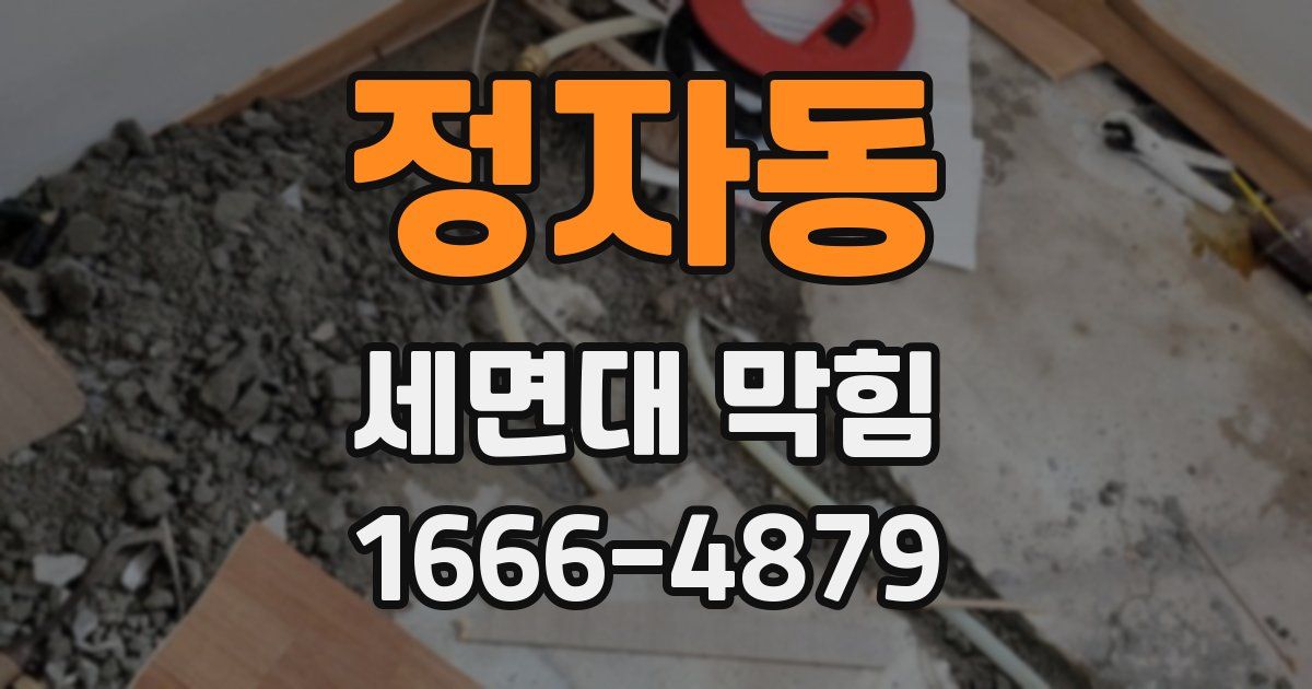 정자동 세면대 막힘