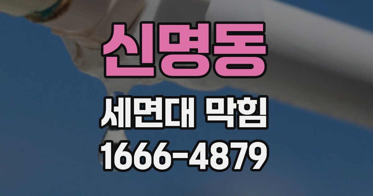 신명동 세면대 막힘
