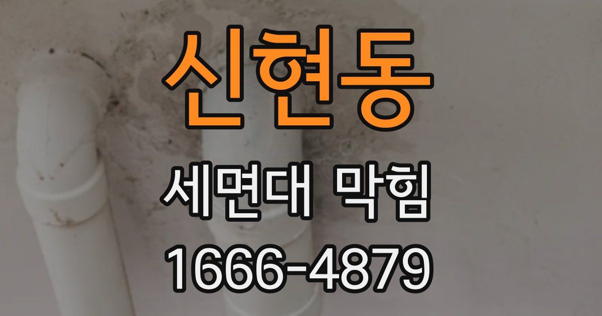 신현동 세면대 막힘