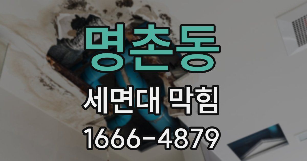 명촌동 세면대 막힘