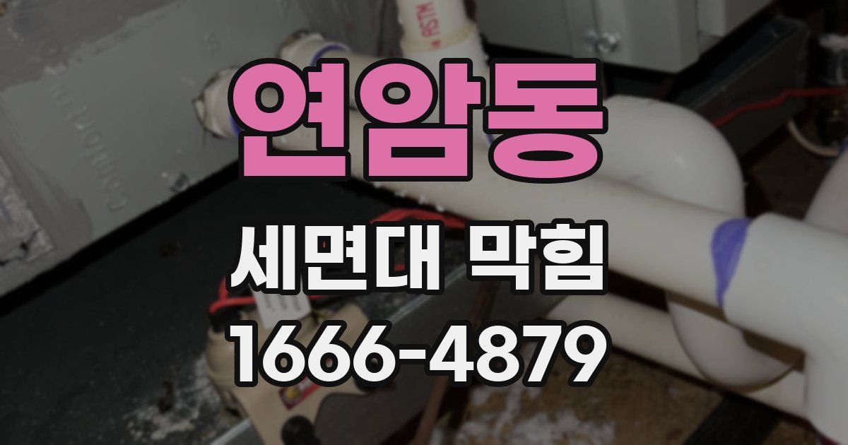 연암동 세면대 막힘