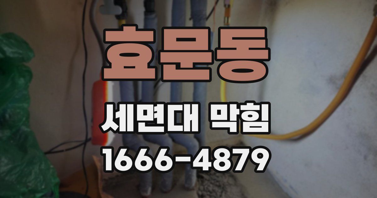 효문동 세면대 막힘