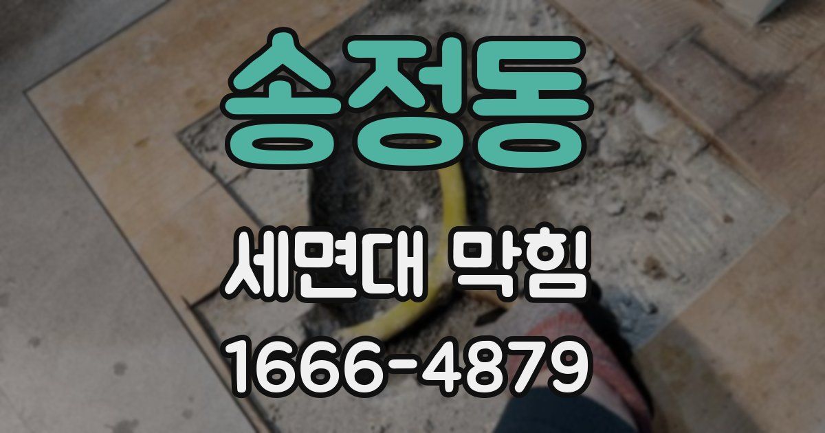 송정동 세면대 막힘
